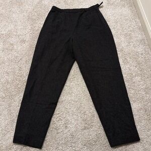 90s Vintage Pendleton 100% Black Virgin Wool Trousers | Size 14